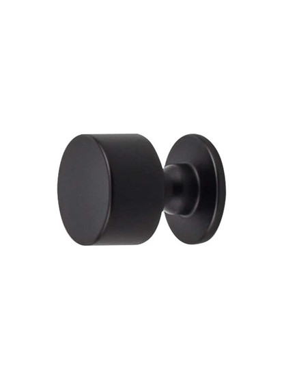 Lily Cabinet Knob - 1 1/8 inch Diameter in Flat Black.
